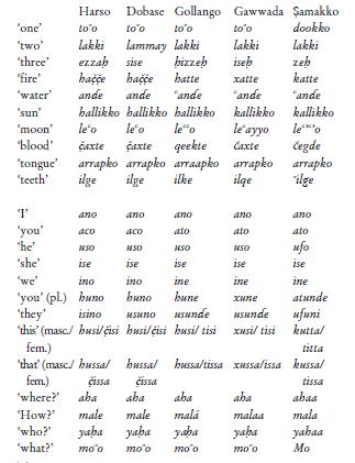 Sewasew | Dullay dialect cluster